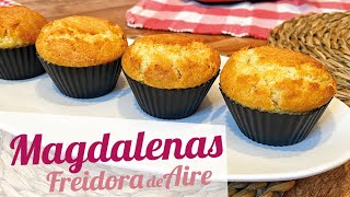 MAGDALENAS EN FREIDORA DE AIRE Magdalenas caseras ✅ Receta fácil [upl. by Cressida]