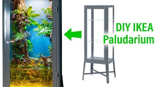 Making a DIY IKEA Cabinet Living Wall Fish Paludarium [upl. by Tinaret]