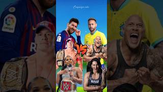 Messi Jhon Cena Bianca Belair Vs Neymer The Rock Rhea Ripley 💥 shorts [upl. by Brandon]