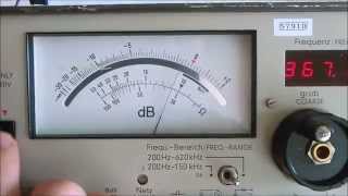 Reception of NDB ABN420 kHz with Siemens D2155 level meter [upl. by Iegres817]