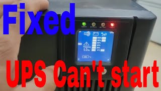 How to fixed UPS Uninterruptible Power Supply 3KVA cant start up or turn on show error FAULT [upl. by Lebar920]