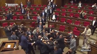 Fight Breaks Out In Armenian Parliament [upl. by Maitland]