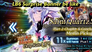 FGO NA LB6 Part 2 Surprise Banner Merlin Rolls [upl. by Spear]