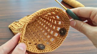 INCREDIBLE 😯 How to make a very useful crochet napkin holder ✔ Tığ işi şahane peçetelik yapımı [upl. by Nella527]