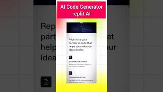 AI Code Generator  replit AI ai aitools replitai [upl. by Hubert]