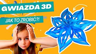 ⭐❄Ozdoba na święta z papieru ✨How to make a Christmas 3D Star⭐ [upl. by Cerelia]