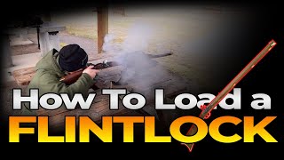 How to Load and Shoot a Flintlock Muzzleloader [upl. by Ecirtaed191]