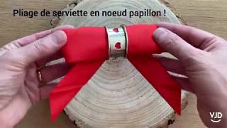 TUTO  Pliage de serviette en noeud papillon [upl. by Suolekcin]