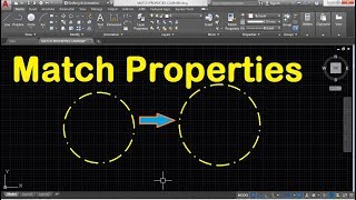 How to use Match Properties command in Autocad 2018 [upl. by Vaden]