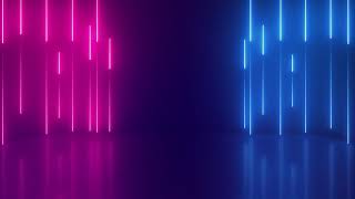 No Copyright Vertical Glowing Neon Lights Stage Loop Animated Background  Motion Made [upl. by Aerdied]