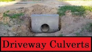 Installing Driveway Culverts [upl. by Enyrb749]