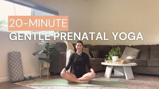 20 Min Gentle Prenatal Yoga Flow [upl. by Christopher]