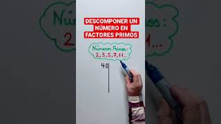 DESCOMPONER un NÚMERO en FACTORES PRIMOS Super Fácil [upl. by Meenen456]