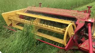 Mowing 2018 first cut hay with Ford 4610 and NH488 haybine [upl. by Lennaj]