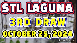 STL LAGUNA RESULT TODAY 3RD DRAW OCTOBER 25 2024 8PM  FRIDAY [upl. by Anilorac]