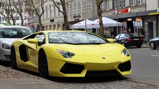 Giallo Teneriffe Lamborghini Aventador  Startup and acceleration [upl. by Carole]