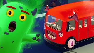 Wheels On The Bus Halloween Special Song 3D Nursery Rhymes by Hoopla Halloween [upl. by Leur]