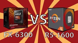 AMD R51600 vs FX6300  AMD 6 Core CPUs 5 Years Apart Benchmarks [upl. by Dlonyar]