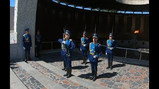 Volgograd Mamayev Kurgan  The Honor Guard of Eternal Flame 4K [upl. by Notseh]