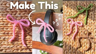 How to Crochet a Ribbon Bow for Beginners  Quick Project [upl. by Chiarra]