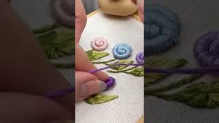 Embroidery channel flowerstitch flowerembroidery flowers stitching easystiching diyembroidery [upl. by Fia]