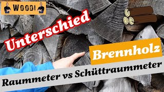 Brennholz  Unterschied Raummeter zu Schüttraummeter in   Brennholzlager  Brennholz Lagerung [upl. by Eislel]