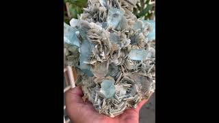 Blue AquamarineCrystals  Fluorite  Muscovite  AquamarineSpecimen [upl. by Remy64]