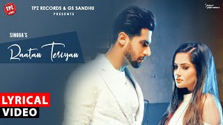 Raatan Teriyan Singga Official Lyrical ft Pragati Punjabi Song  TPZ Records [upl. by Rosenbaum]