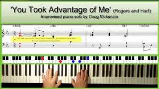 You Took Advantage Of Me  jazz piano tutorial [upl. by Nyledaj31]