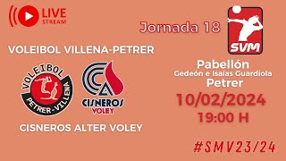 JORNADA 18 SUPERLIGA MASCULINA  Volei VillenaPetrer VS Cisneros Alter Voley [upl. by Neersan]