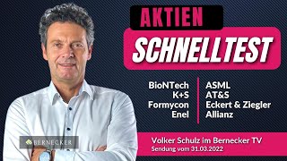 AktienSchnelltest inkl BioNTEch KS ASML Allianz Enel usw [upl. by Ojibbob]