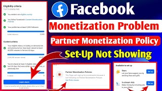 Facebook Monetization Problem  partner monetization policies  Facebook monetization policy issues [upl. by Mikahs]