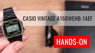 HANDSON Casio Collection Vintage A168WEHB1AEF [upl. by Rehposirhc]