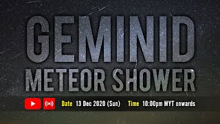 Geminid Meteor Shower 2020121314 Live Stream [upl. by Emelda]