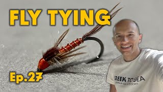 Fly Tying Ep27 Wet wings patterns nymph trout best pheasant orange dressing nymphs how to tie easy [upl. by Vastah]