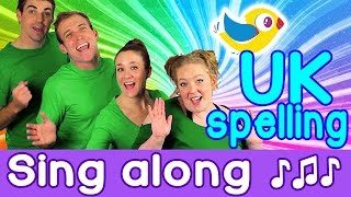 Sing Along  Colours Song for kids with lyrics UK spelling [upl. by Epilihp]