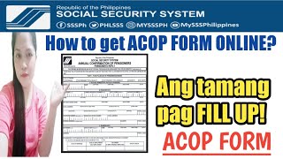 How to get ACOP FORM ONLINE At ang tamang pag fill up [upl. by Gerkman]