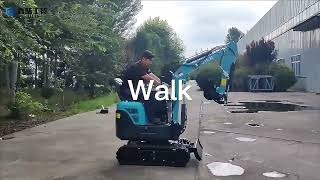 Hot Sale China Excavators 1 Ton for Home Use Hydraulic Tree Digger [upl. by Joachima389]