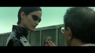 The Matrix Reloaded Matrix 2 HIGHWAY Chase Scene W Morpheus Trinity the Keymaker thematrix2 [upl. by Ailecara]