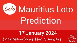 Loto Mauritius Prediction For 17 January 2024  Mauritius Loto Hot Numbers 17012024 [upl. by Sachiko]