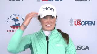 US Open Interview Irelands Aine Donegan is among first round leaders [upl. by Nyledam318]