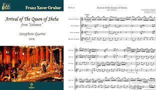 SATB Arrival Of The Queen Of Sheba by Haendel for Saxophone Quartet [upl. by Dremann]