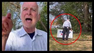 Man CAUGHT STEALING a Trump Sign [upl. by Ephram]