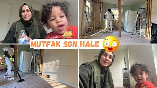 MUTFAĞIN SON HALİ ŞAŞIRTTI 🫣NELERİ DEĞİŞTİRİYORUZ  İNŞAAT TEMİZLİĞİ VLOG [upl. by Dworman]