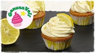 🍋feine ZITRONEN CUPCAKES🍋 mit Lemon Curd 😍😍😍 mit leckerem FrischkäseZitronenFrosting 🤤🤤 [upl. by Ephraim]