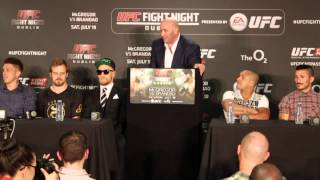 UFC Dublin McGregor Vs Brandao Post Fight Press Conference [upl. by Jessamyn]