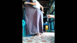 How to Wear Myanmar Longyi for man Myanmar Traditional dress [upl. by Tnarud]