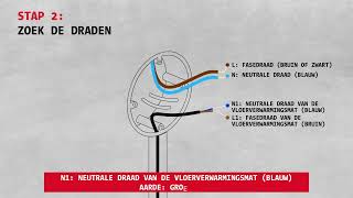 Thermostaat elektrische vloerverwarming aansluiten [upl. by Mudenihc]