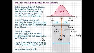 havo A 72 B Betrouwbaarheidsintervallen voor het steekproefgemiddelde 12 [upl. by Hercule]