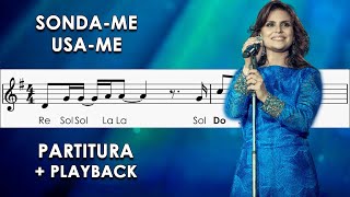 Sondame Usame  Partitura com Playback  Flauta Doce Violino e Instrumentos em C  Aline Barros [upl. by Dnartreb]